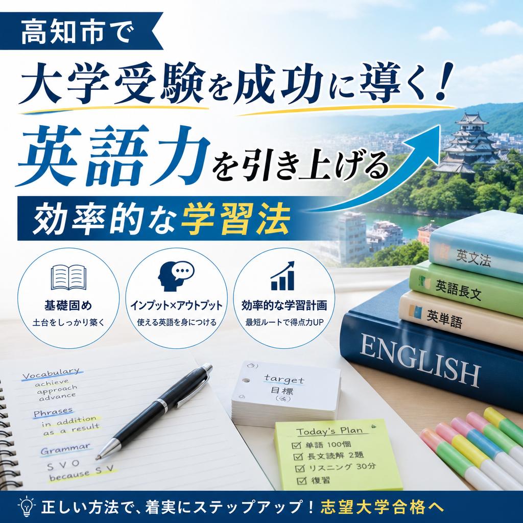 高知市で大学受験を成功に導く！英語力を引き上げる効率的な学習法