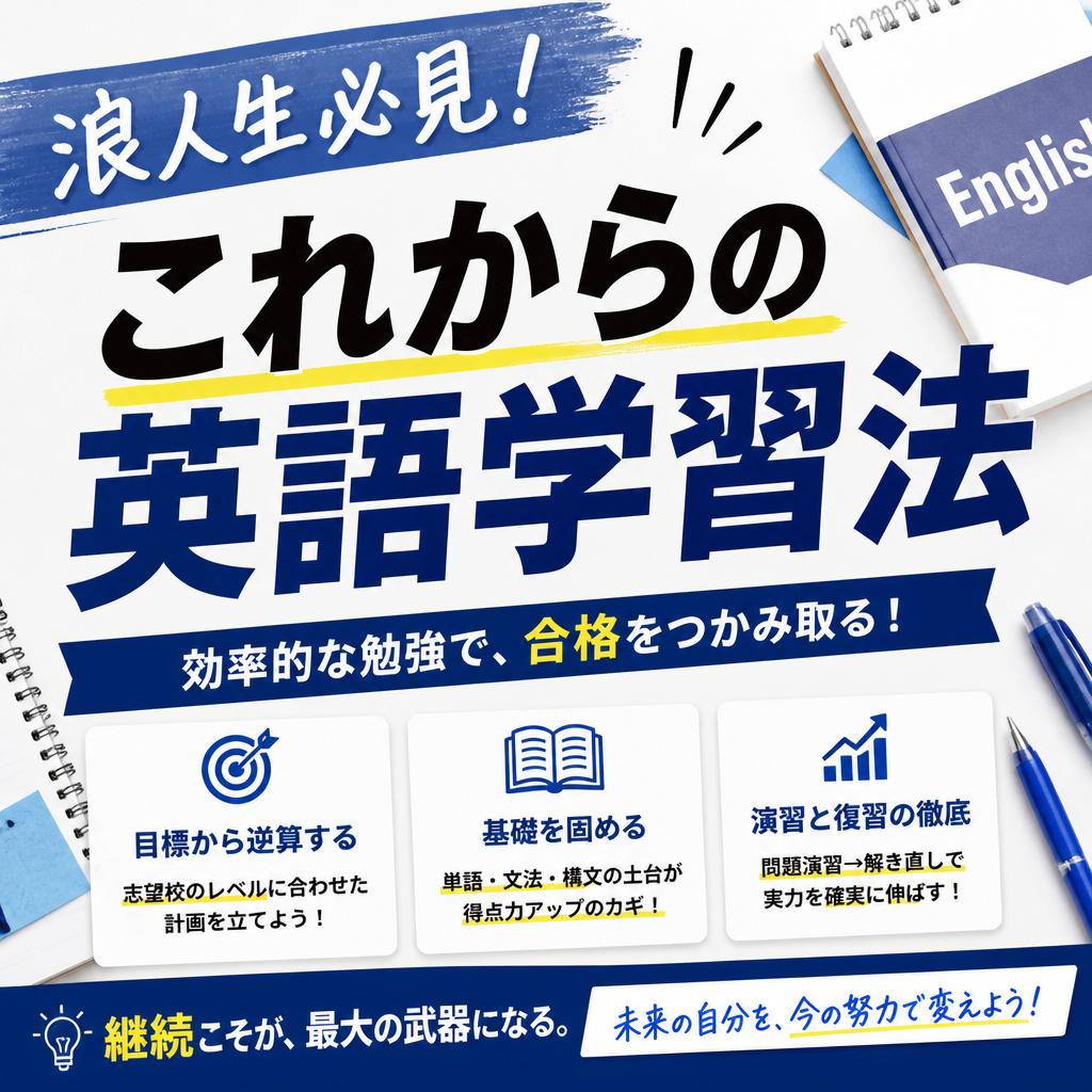 浪人生必見！これからの英語学習法