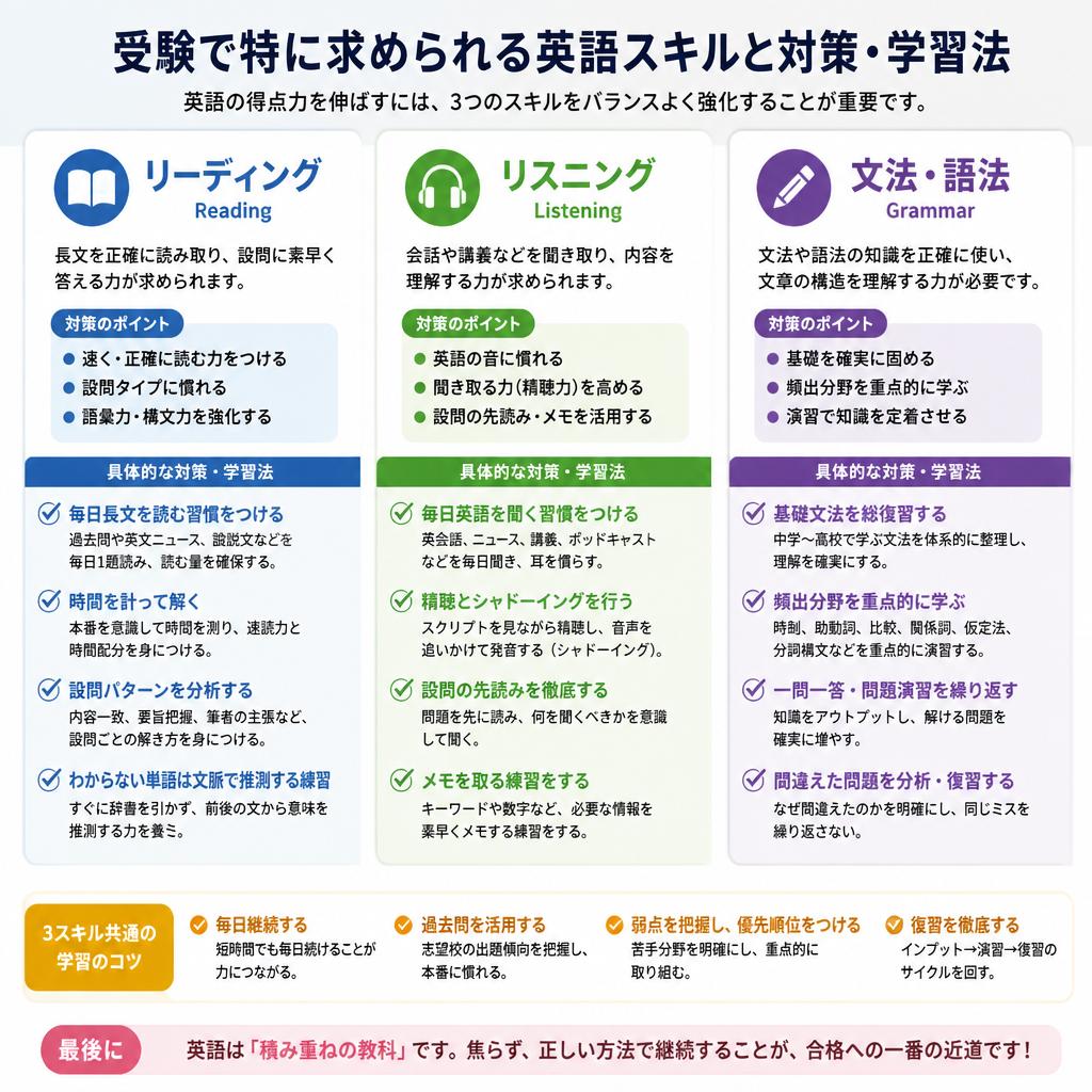 受験に必要な英語スキル