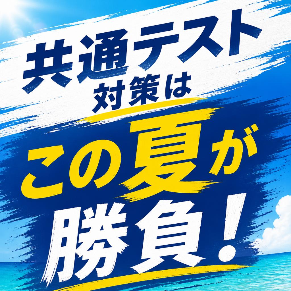 共通テスト対策はこの夏が勝負！