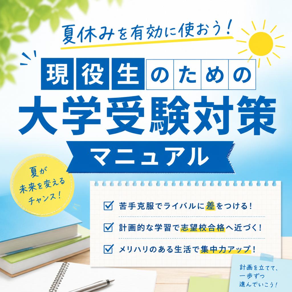 夏休みを有効に使おう！現役生のための大学受験対策マニュアル